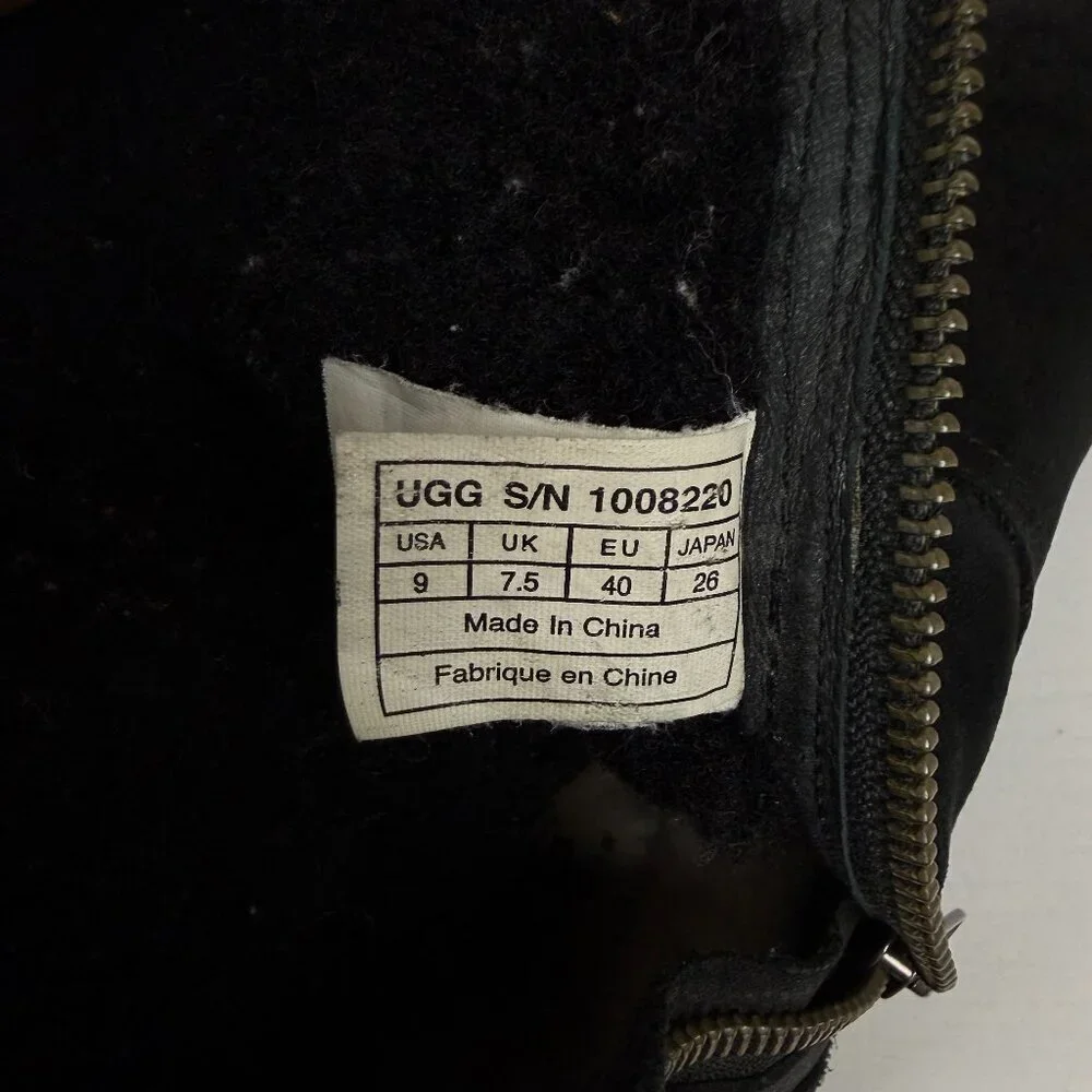 EUC UGG Blayre Shearling Black Boots S/N 1008220